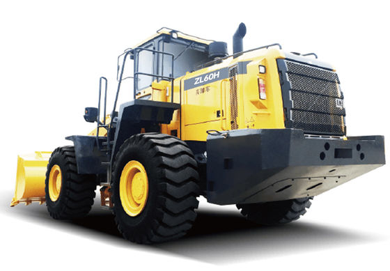 Equipamento de carregador de rodas pesado ZL60H Máquina de construção de carregador frontal