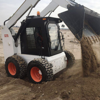 275F 55KW 0,7 Ton Compacto Skid Steer Loader 0,53M3 Com Sistema de Transmissão de Potência